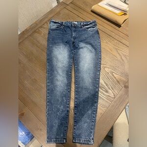 Classic Mid Wash Skinny Jeans - Blue